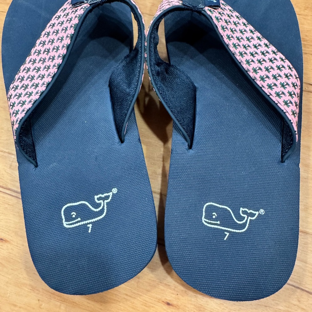 Vineyard Vines Palm Icon Classic Flip Flops NWOT men’s size 7